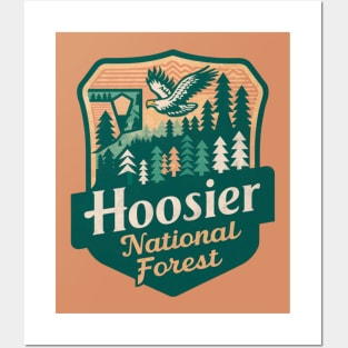 Hoosier National Forest Retro Emblem Posters and Art